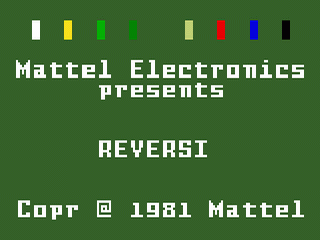 Reversi title screen for Intellivision